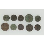 Essex - Colchester 17th century Halfpenny and Farthing tokens - Robert Adson ½ 1668 Bust of Chas.