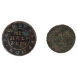 Essex - Kelvedon 17th century Halfpenny and Farthing tokens - John Hance ¼ 1669 Bundle.