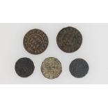 Essex - Newport Pond 17th century Halfpenny and Farthing tokens - Francis Hvcherson ½ 1668 (x 2).