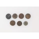 Essex - Bocking 17th century Halfpenny and Farthing tokens - John Dobson ¼ Woolpack (V.