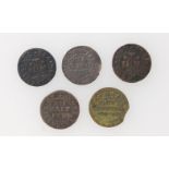 Essex - Braintree 17th century Halfpenny tokens - Henry Thornback ½ 1668 (x 3) and William Vngle ½