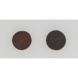 Essex - Pebmarsh and Fentlow 17th century Farthing tokens - William Sewell ¼ 1667.  AVF (V.