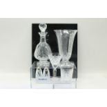 Selection of Waterford crystal comprising decanters, vases, tumblers, ashtray, salt and pepper,