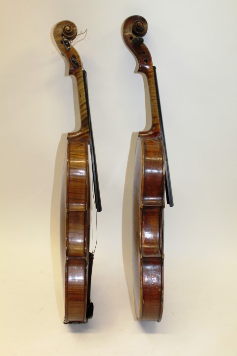 19th century Stradivarius copy violin with label - 'Antonius Stradivarius Cremonensis Faciebat Anno - Image 5 of 6