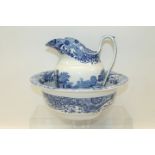 Copeland Spode Italian pattern wash jug and bowl,