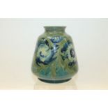 Moorcroft late Florian Ware vase - impressed marks and green painted signature, 22cm high