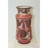 Alan Caiger-Smith (b. 1930), Aldermaston pottery vase with red lustre decoration, 27.5cm high