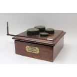 Rare set of William IV personal scales with weights by W.