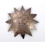 Unusual and scarce George III silver presentation medallion for elocution in the form of a star,