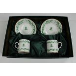 HRH The Prince of Wales - Thomas Goode Royal Presentation coffee set with green Prince of Wales