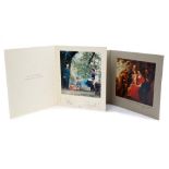 HM Queen Elizabeth II and The Duke of Edinburgh - signed 1957 Christmas card with gilt embossed