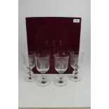 HRH The Prince of Wales - four Asprey & Garrard Presentation glass goblets with etched Prince of