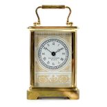 Halcyon Days limited edition Royal Collection carriage clock with gilt brass case,