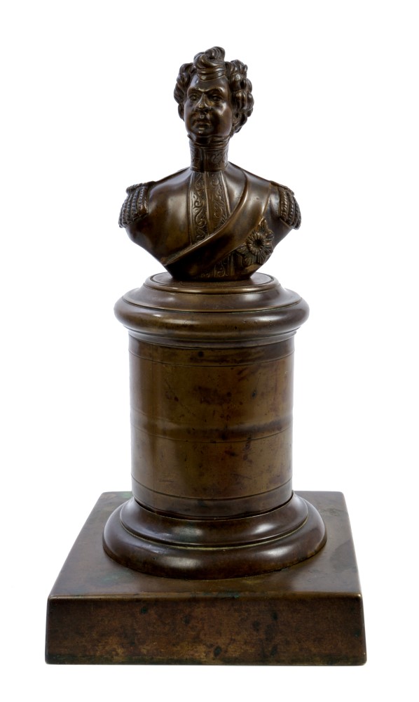 Early 19th century bronze bust in the manner of Sir Francis Chantrey, of HM King George IV,