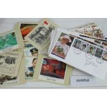Collection of Royal related FDC's, postcards,