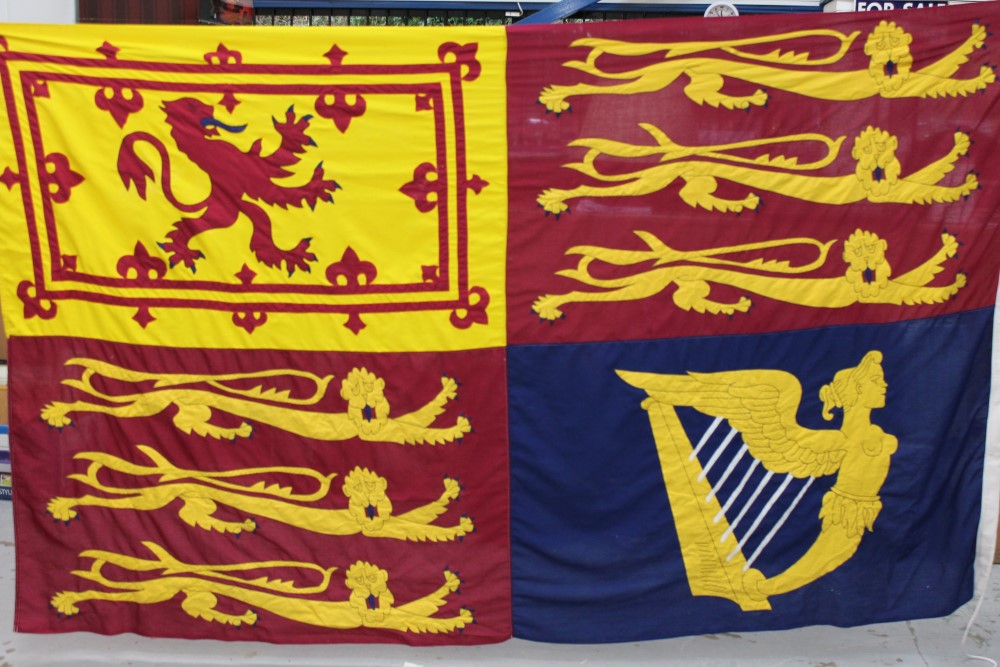 HM Queen Elizabeth II - Her Majesty's Royal Standard with four quarterings - two for England (three