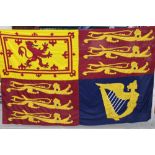 HM Queen Elizabeth II - Her Majesty's Royal Standard with four quarterings - two for England (three