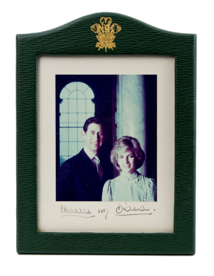 TRH The Prince and Princess of Wales - fine signed Royal Presentation portrait photograph of The