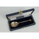 HM Queen Elizabeth II Silver Jubilee 1977 - Mappin & Webb silver commemorative spoon with silver