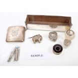 Selection of miscellaneous Victorian and later silver and white metal,