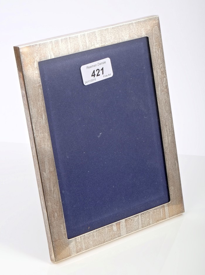 Contemporary Asprey's silver mounted photograph frame of rectangular form,