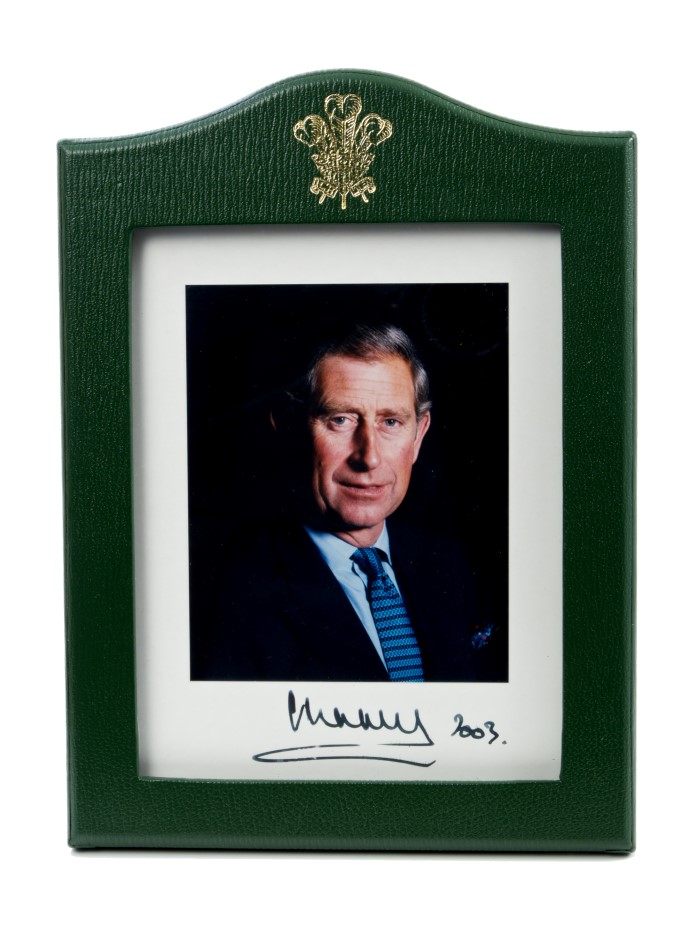 HRH The Prince of Wales - fine signed Royal Presentation portrait photograph of The Prince,