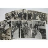 Nine 1940s black and white Royal press photographs including the Christening of Prince Charles,