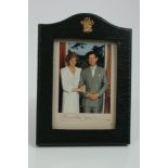 TRH The Prince and Princess of Wales - signed Royal Presentation colour portrait photograph of The