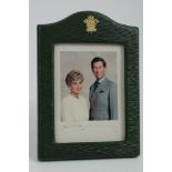 TRH The Prince and Princess of Wales - signed Royal Presentation colour portrait photograph of The