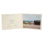 HM Queen Elizabeth II and The Duke of Edinburgh - rare signed and inscribed 1974 Christmas card to