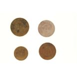 China - Szechuan Province coinage - 1913 200 Cash (brass).  AVF, 100 Cash (brass).