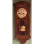 1930's Mahogany Regulator Clock with Wes