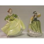 1 Royal Doulton Lady Figure & 1 Coalport