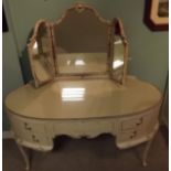 Quality Hand Painted Oval Dressing Table