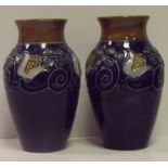 Pair of Royal Doulton Art Noveau Vases