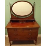 Edwardian Inlaid Mahogany Dressing Table