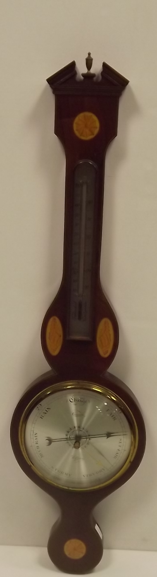 Edwardian Inlaid Mahogany Barometer