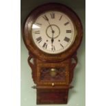 19th Century Inlaid Drop Dial Clock