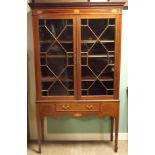 Edwardian Inlaid Mahogany Bookcase