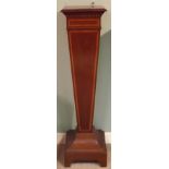 Edwardian Inlaid Mahogany Single Pedesta