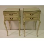 Pair of Quality Hand Painted Two Drawer
