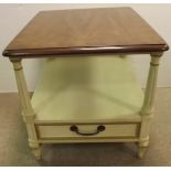 Hand Painted One Drawer Occasional Table