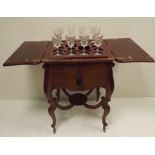 Edwardian Inlaid Mahogany Rise & Fall Dr