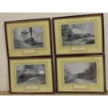Set of Framed Rail Prints by J Hughes