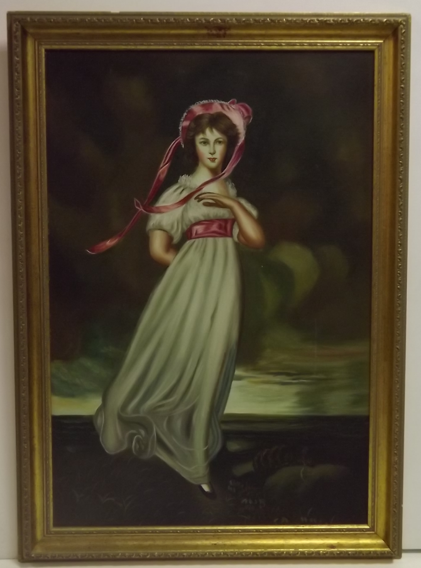 Gilt Framed Oil on Board - Portrait of a