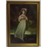 Gilt Framed Oil on Board - Portrait of a