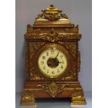 Very Rare & Impressive Victorian Oak Ormolu Mounted Mantle Clock