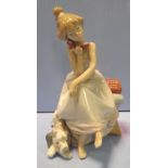 Lladro Figure of Girl & Dog