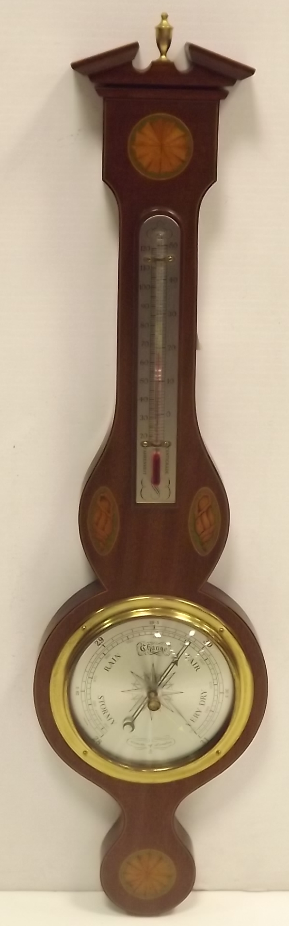 Inlaid Mahogany Barometer