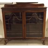 Mahogany Two Door Ball & Claw Book Case